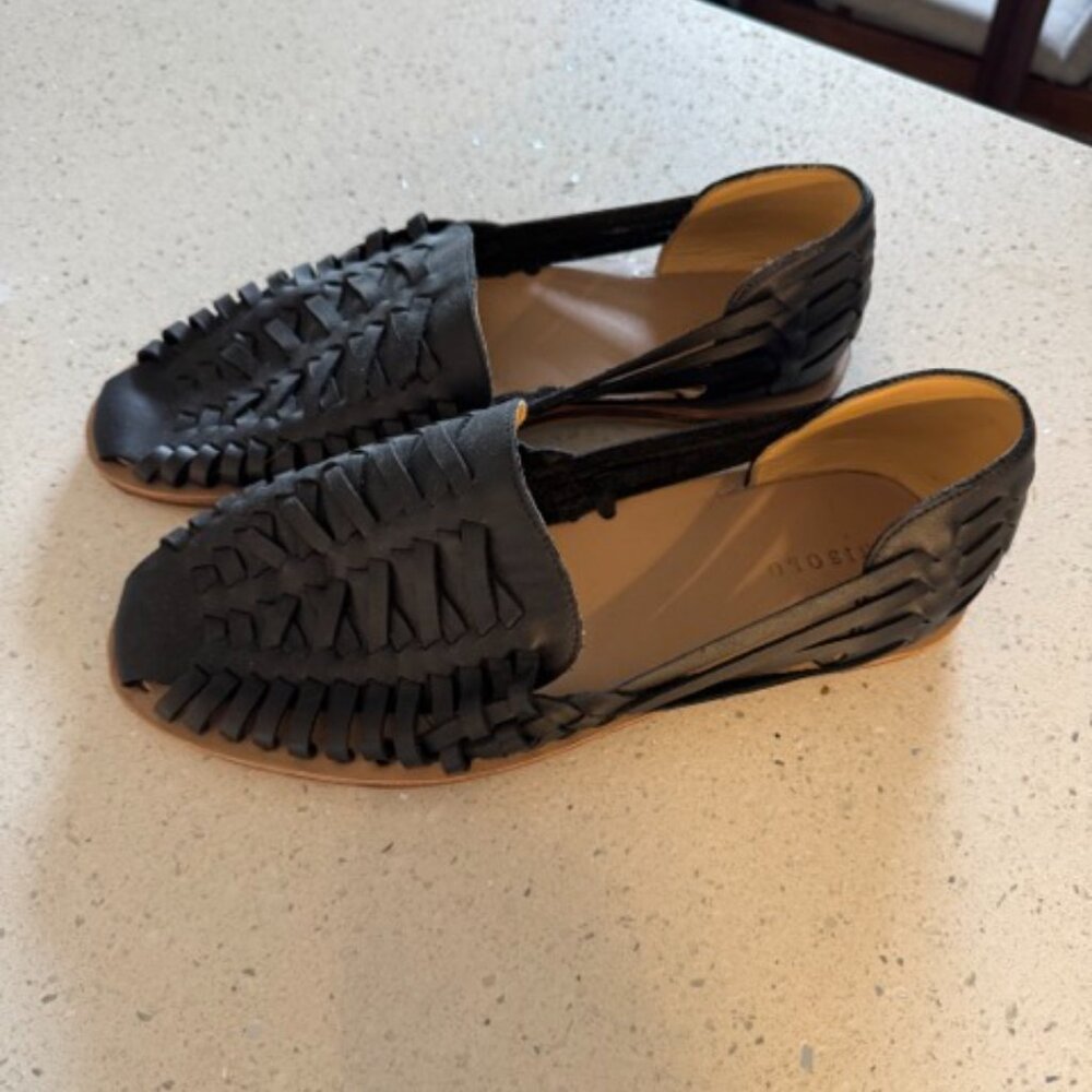 Nisolo Men's Huarache Sandal Black - Picture 8 of 9